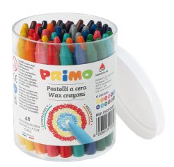 Pastelli a cera - Ø 9 mm x 85 mm - Primo - conf. 48 pezzi