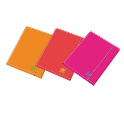Cartella 3 lembi con elastico One Color - A4 - dorso 1 cm - colori assortiti fluo - Blasetti