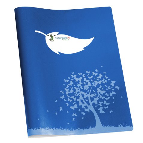 Coprimaxi Green - c/tasche - 21 x 30 cm - carta 120 gr - blu - Colorosa
