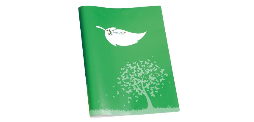 Coprimaxi Green - 21 x 30 cm - carta - 120gr  - c/tasche - verde - Colorosa