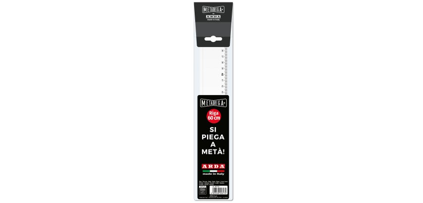 ARDA MET60SS ruler Desk ruler 600 mm Transparent 6 pc(s)