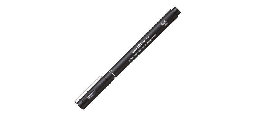Pin fineliner - punta 0.9 mm - nero - Uni Mitsubishi