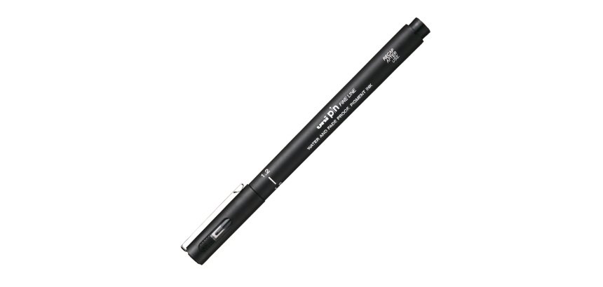 Pin fineliner - punta 1.2 mm - nero - Uni Mitsubishi