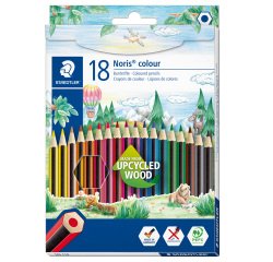 Matite colorateNoris Colour - in wopex - colori assortiti - Staedtler - astuccio 18 pezzi
