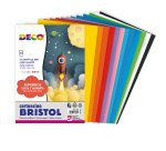 Cartoncino Bristol - 50 x 70 cm - 200 gr - colori assortiti - 15 fogli - Deco