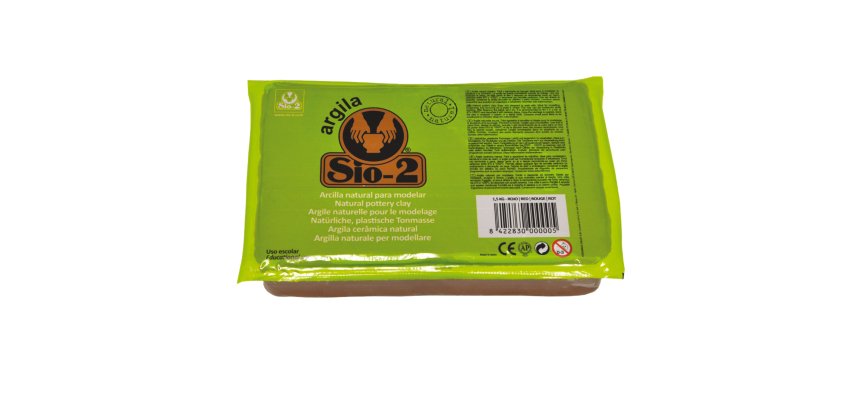 Argilla naturale 100% - panetto 1,5 kg - rosso - Cwr