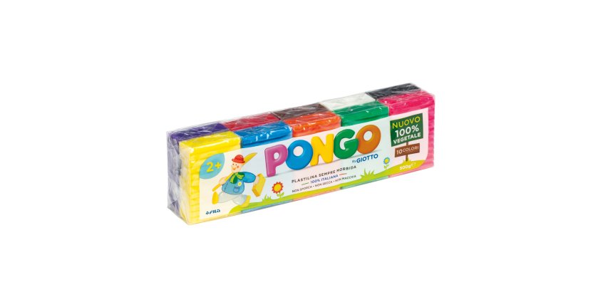 Pasta Pongo - panetto 50 gr - colori assortiti - Giotto - conf.10 pezzi