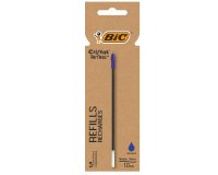 Refill sfera Cristal Re'New - punta 1 mm - blu - Bic - blister 3 pezzi