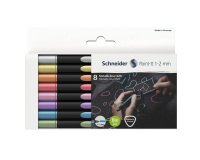 Pennarello Metallic Liner 020 - punta 1,2 mm - colori assortiti - Schneider - conf. 8 pezzi