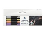 Pennarello Metallic Liner 020 - punta 1,2 mm - colori assortiti - Schneider - conf. 4 pezzi