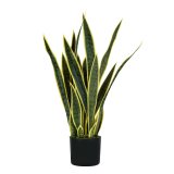 Pianta ornamentale Sansevieria - artificiale - 21 foglie - 75 cm - PE - King Collection