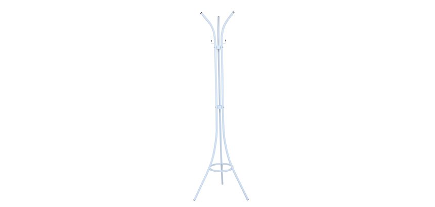 Appendiabiti - 3 supporti - 175 cm - acciaio - bianco - King Collection