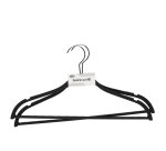Gruccia - antiscivolo - 42 x 0,6 cm - nero - King Collection - conf. 2 pezzi
