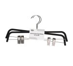 Gruccia - antiscivolo - 37 x 0,6 cm - nero - King Collection - conf. 2 pezzi