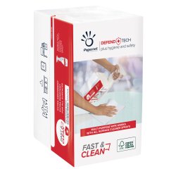 Panni Defend Tech - 2 veli - 21,6 x 33,25 cm - Fast&Clean - Papernet - pacco 100 pezzi