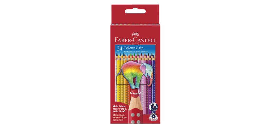 Matite colorate Color Grip - Faber-Castell - scatola 24 pezzi