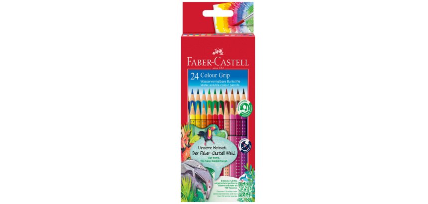 Matite colorate Color Grip - acquerellabili - Faber-Castell - scatola 24 pezzi