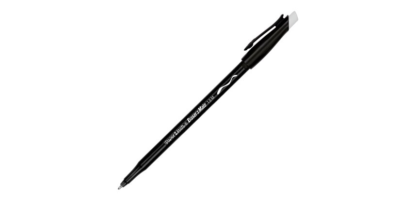 Penna a sfera con cappuccio Replay - cancellabile - punta 1 mm - nero - Papermate