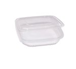 Contenitori in PP - con coperchio incernierato - 21,5 x 21,5 x 3,4 cm - Europack - pack 50 pezzi