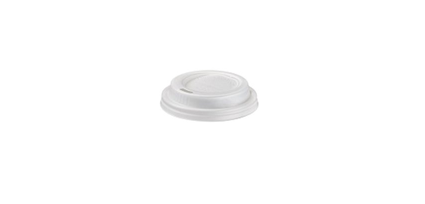 Tappo per bicchiere - in CPLA - bianco - 115 ml - Leone - conf. 1000 pezzi