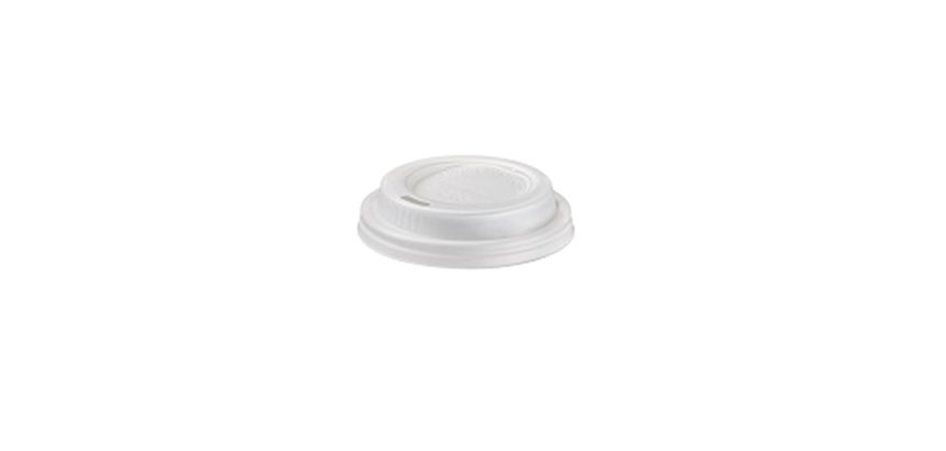 Tappo per bicchiere - in CPLA - bianco - 115 ml - Leone - conf. 1000 pezzi