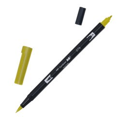 Pennarello Dual Brush N076 - green ochre - Tombow