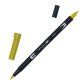 Pennarello Dual Brush N076 - green ochre - Tombow