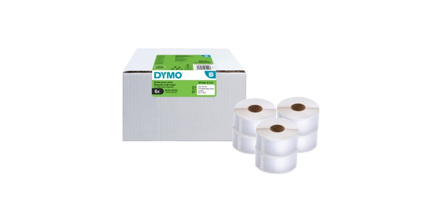 Rotolo 1000 etichette LW 2093094 - 32 x 57 mm - carta - multiuso - bianco - Dymo - value pack 6 pezzi