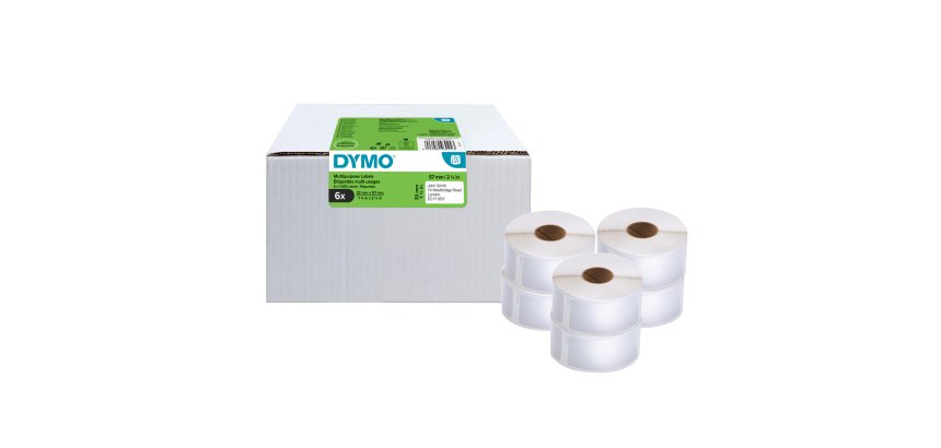 Rotolo 1000 etichette LW 2093094 - 32 x 57 mm - carta - multiuso - bianco - Dymo - value pack 6 pezzi