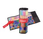 Pennarello Arty Line Point 88 - punta in fibra - colori assortiti - Stabilo - rollerset 25 pezzi