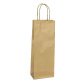 Portabottiglie BARBERA - maniglie cordino - 14 x 9 x 38 cm - carta biokraft - oro - Mainetti Bags - conf. 20 pezzi