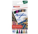 Marcatore permanente acrilico 5100 - punta tonda - da 2 a 3 mm - colori assortiti festa - Edding - conf. 5 pezzi