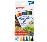 Marcatore permanente acrilico 5100 - punta tonda - da 2 a 3 mm - colori assortiti basic - Edding - conf. 5 pezzi