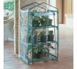 Serra Azalea - 3 ripiani - 70 x 50 x 125 cm - acciaio verniciato/PVC - verde/trasparente - Verdemax