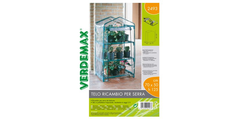 Telo di ricambio - per serra Azalea a 3 ripiani - trasparente - Verdemax