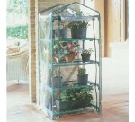 Serra Azalea - 4 ripiani - 70 x 50 x 158 cm - acciaio verniciato/PVC - verde/trasparente - Verdemax
