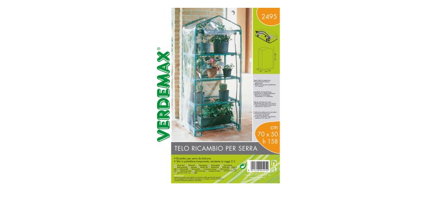 Telo di ricambio - per serra Azalea a 4 ripiani - trasparente - Verdemax