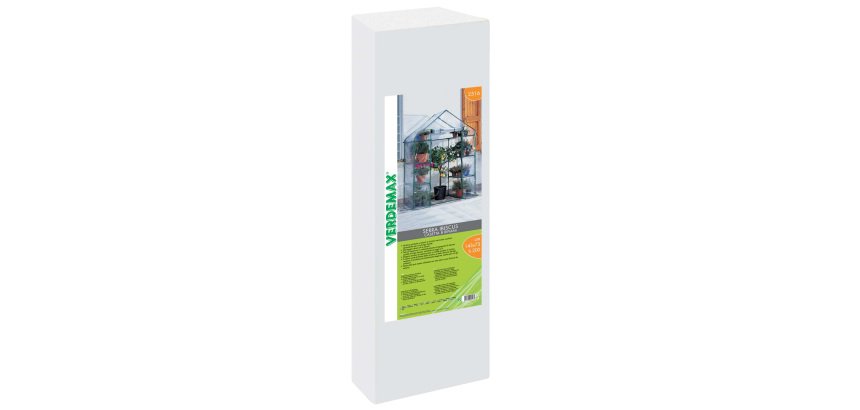Serra Ibicus - 8 ripiani - 140 x 73 x 200 cm - acciaio verniciato/PVC - verde/trasparente - Verdemax