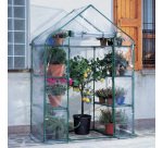 Serra Ibicus - 8 ripiani - 140 x 73 x 200 cm - acciaio verniciato/PVC - verde/trasparente - Verdemax