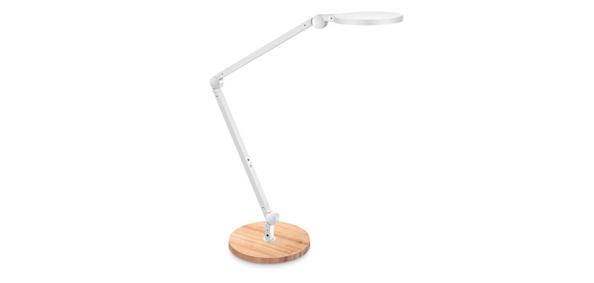Lampada Giant - a led - con base in legno - bianco - Cep