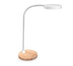 Lampada Flex Desk - a led - con base in legno - bianco - Cep