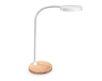 Lampada Flex Desk - a led - con base in legno - bianco - Cep