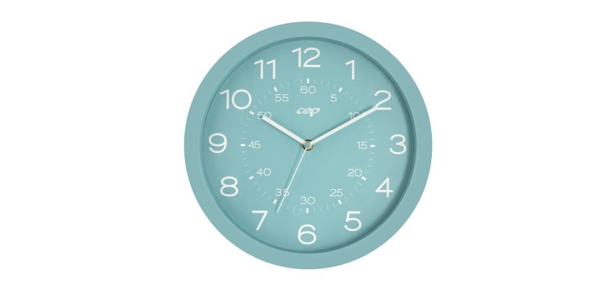 Orologio da parete Riviera Orion 820 Ri - diametro 30 cm - blu menta - Cep