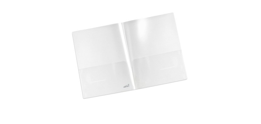 Cartella con doppia tasca Plastidea - A4 - PP - trasparente - Iternet - conf. 5 pezzi