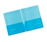 Cartella con doppia tasca Plastidea - A4 - PP - blu - Iternet - conf. 5 pezzi