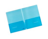 Cartellina doppia tasca Plastidea - PP - blu - Iternet - conf. 5 pezzi