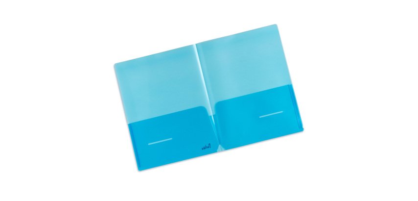 Cartella con doppia tasca Plastidea - A4 - PP - blu - Iternet - conf. 5 pezzi