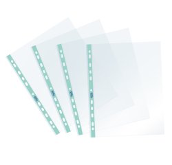 Buste forate Pastel - c/ banda - liscia - 22 x 30 cm - azzurro - Favorit - conf. 25 pezzi