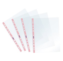 Buste forate Pastel - c/ banda - liscia - 22 x 30 cm - rosa - Favorit - conf. 25 pezzi