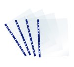 Buste forate Sprint - c/ banda - liscia - 22 x 30 cm - blu - Favorit - conf. 25 pezzi